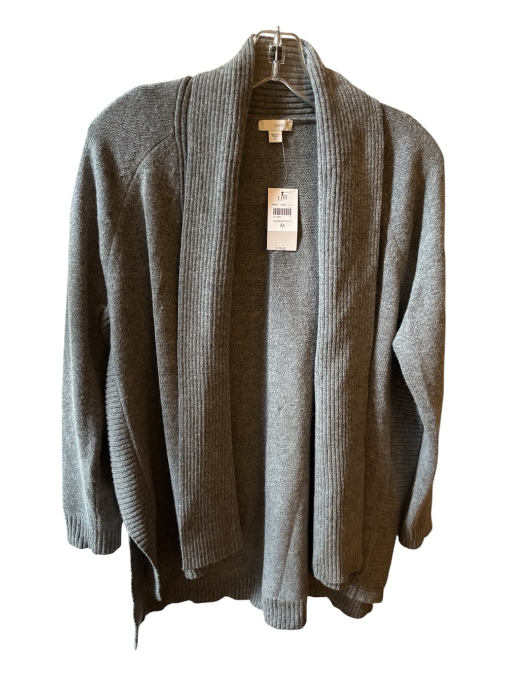 J. Jill Gray Open-Front Shawl Collar Cardigan